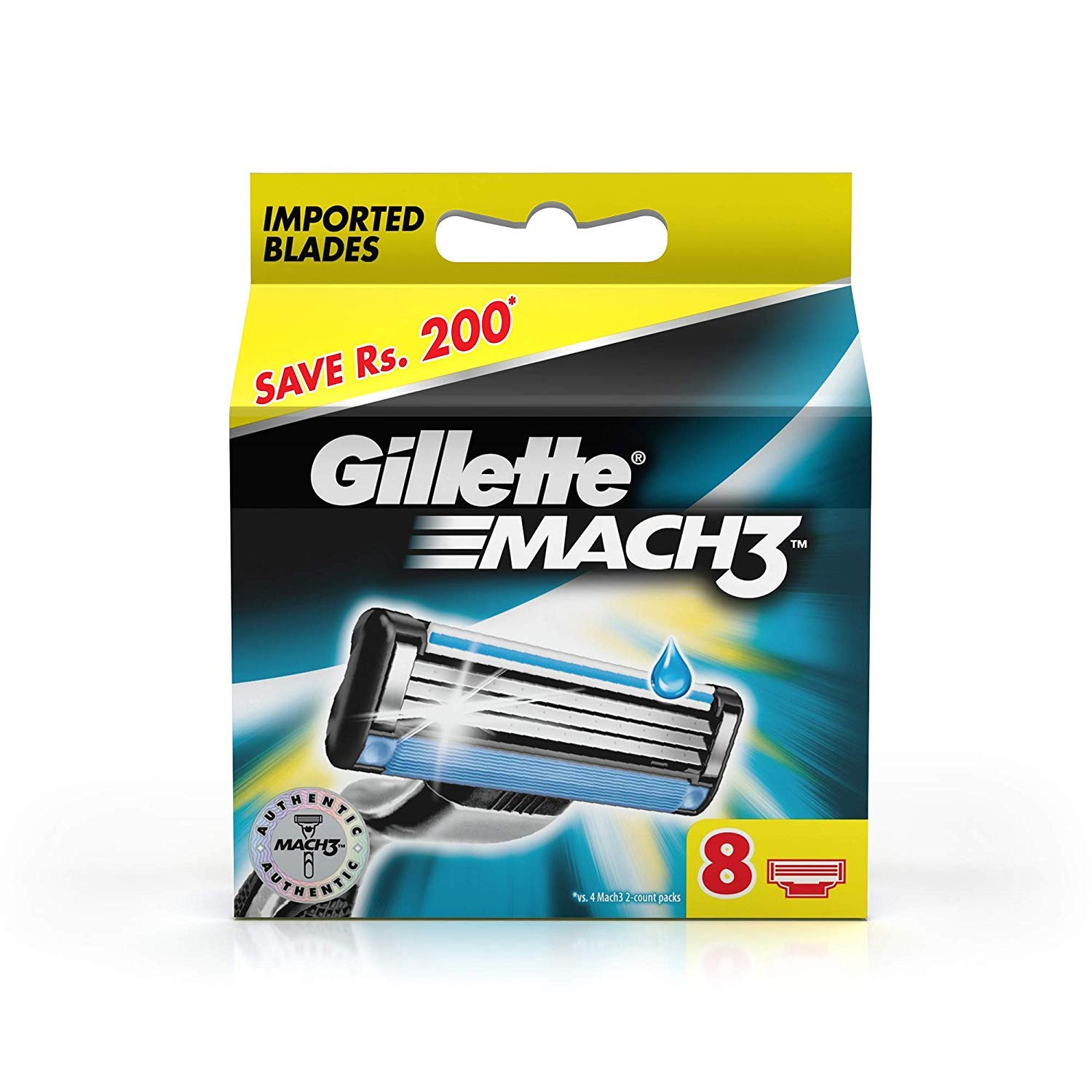 Gillette Mach 3 Razor Blades 8Cart