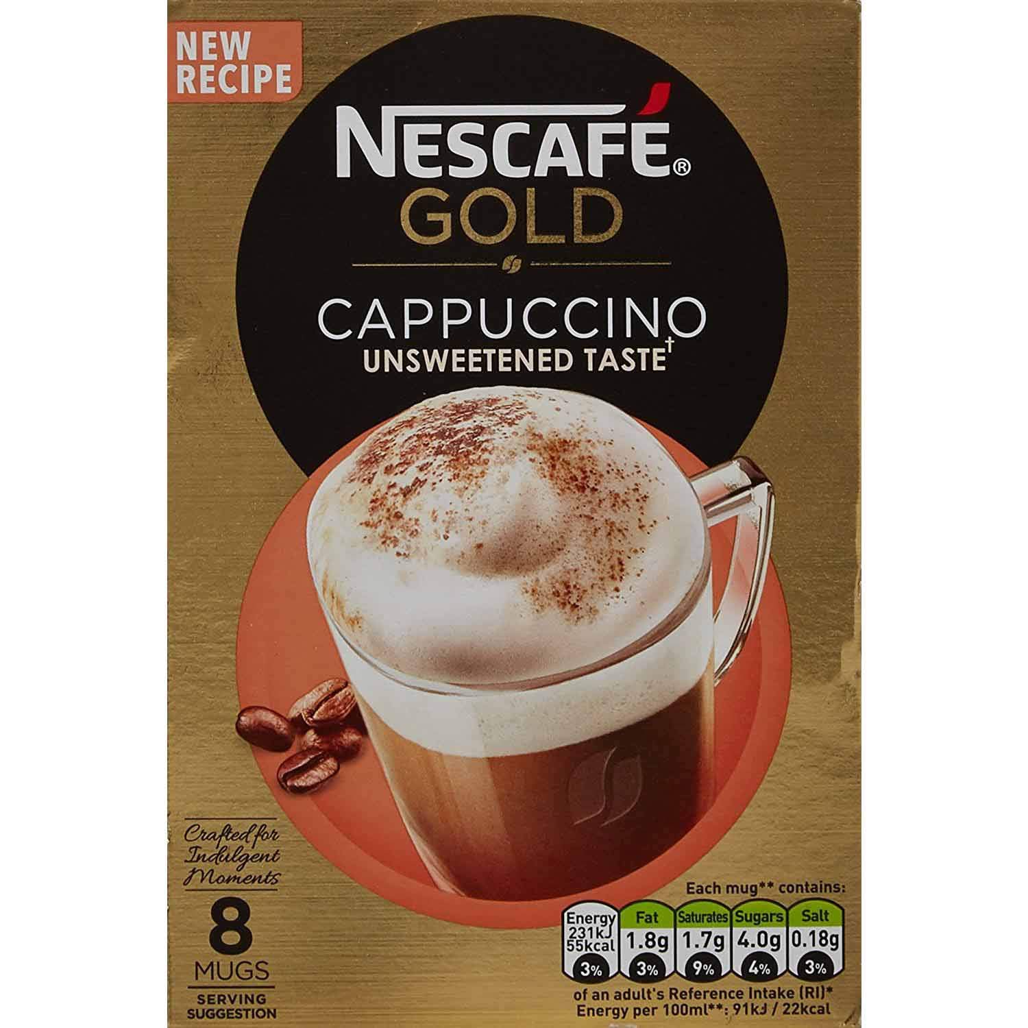 Nescafe Gold Cappuccino Unsweetened Coffee 100g