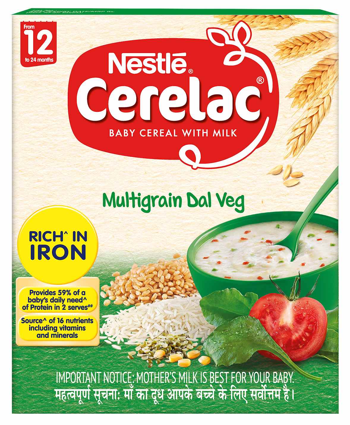 Nestle Cerelac Baby Cereal With Milk Multi Grain Dal Veg 300g