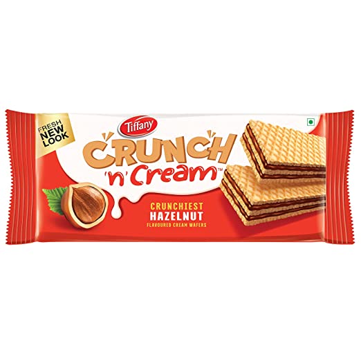Tiffany Crunch N Cream Hazelnut Waffers 150g