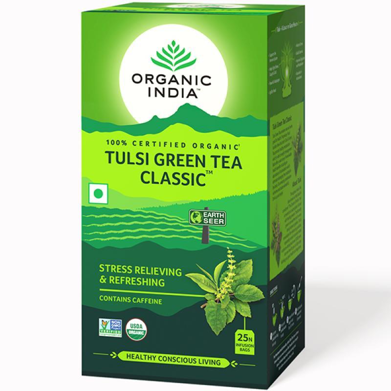 Organic India Tulsi Green Tea Classic 25 Tea Bags