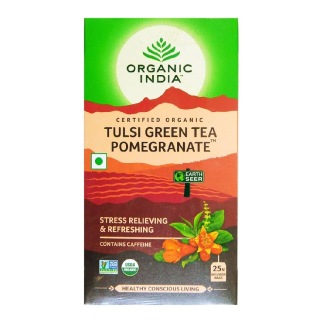 Organic India Pomegranate Tulsi Green Tea 25 Tea Bags