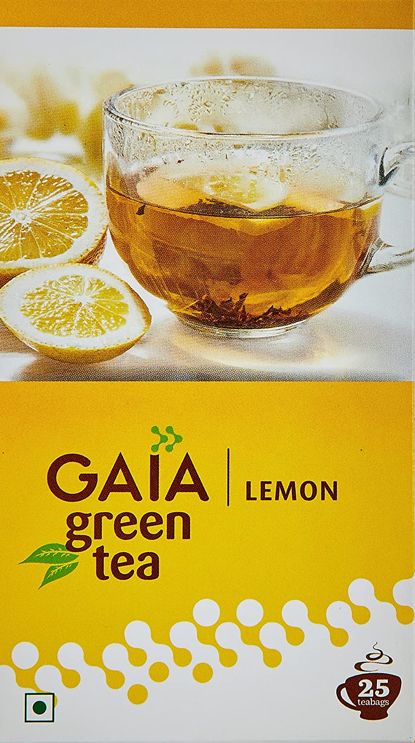 Gaia Green Tea Lemon 25 Bags