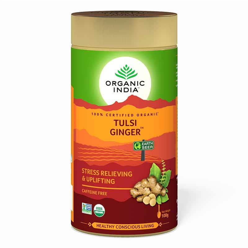 Organic India Tulsi Ginger Tea 100g 