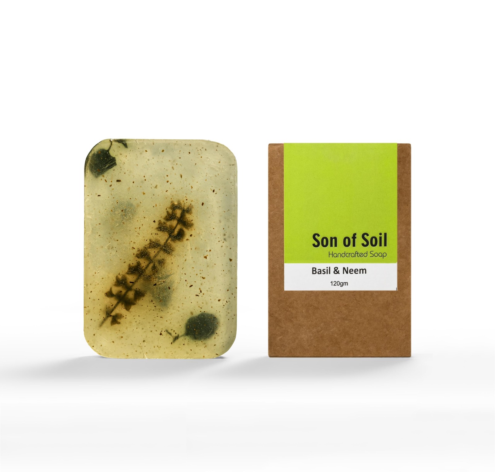 Son Of Soil Basil & Neem Handcrafted Soap 120g