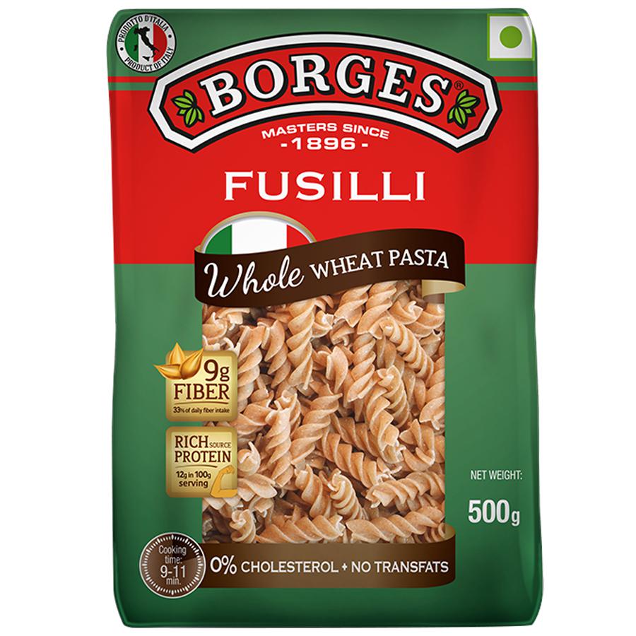 Borges Fusilli Whole Wheat Pasta 500g