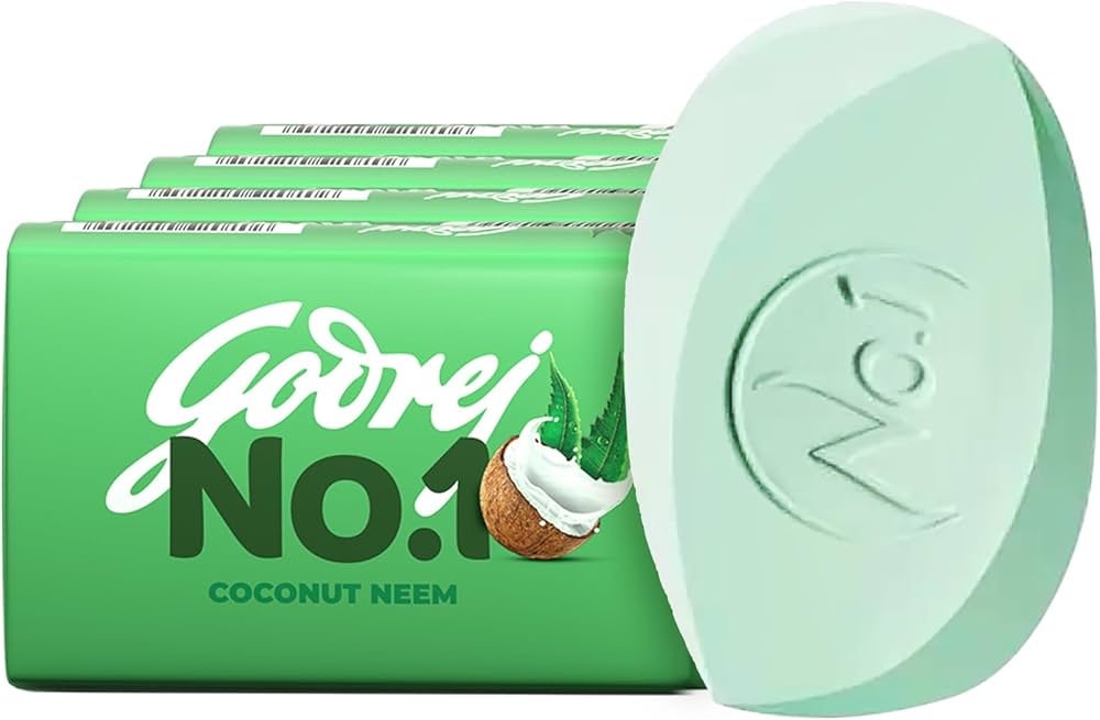 Godrej No.1 Coconut & Neem Soap 5x100g
