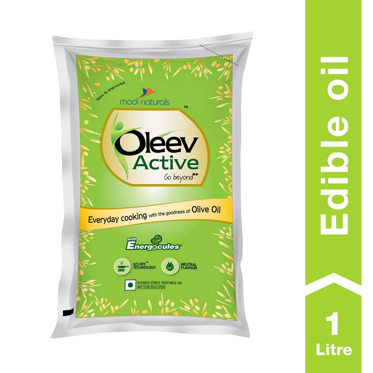 Oleev Active Olive Oil Pouch 1Ltr