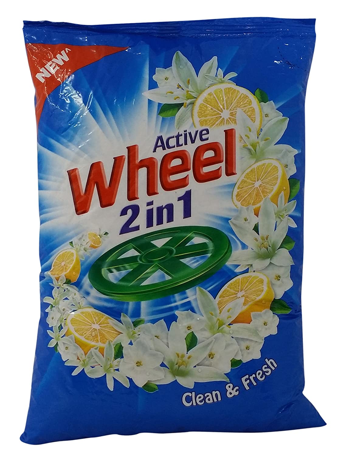 Wheel Active 2 in 1 Detergent Powder Clean And Fresh Blue 2kg