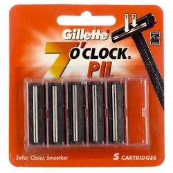 Gillette 7 O Clock PII Cartridges 5 Pcs