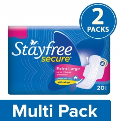 Stayfree Sanitary Pads Secure Xl Cottony Soft Wings 20 Pads