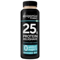 Epigamia Turbo 25g Protein Milkshake Cookies & Cream 250ml