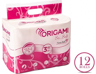 Origami 2 Ply 12In1 Toilet Tissue Roll