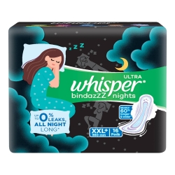 Whisper Bindazz Nights Xxl+ 16Pads