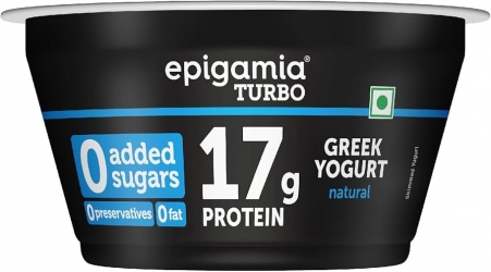 Epigamia Natural 17g Protein Turbo Greek Yogurt 140g