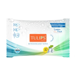 Tulips Refreshing Wet Wipes 20Pcs