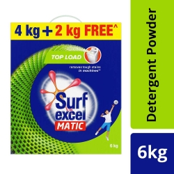 Surf Excel Matic Top Load Detergent Powder 4Kg with Free 2Kg