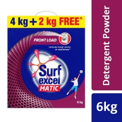 Surf Excel Matic Front Load Detergent Powder 4kg With Free 2kg