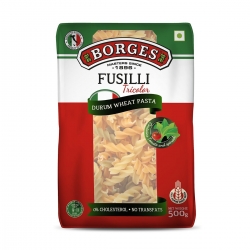 Borges Fusilli Tricolor Durum Wheat Pasta 500g