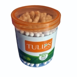 Tulips Bamboo Sticks Cotton Swabs 100Pcs