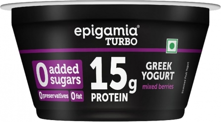 Epigamia Mixed Berries 15g Protein Turbo Greek Yogurt 140g