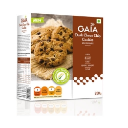 Gaia Dark Choco Chips Cookies 200g