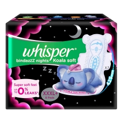 Whisper Bindazzz Nights Koala Soft XXXL+ Sanitary 8 Pads