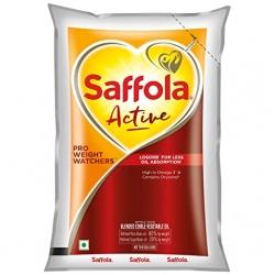 Saffola Active Pro Weight Watchers Edible Oil Pouch 1ltr