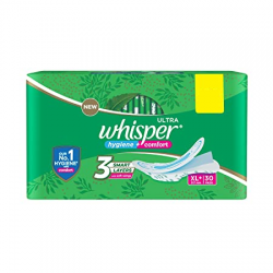 Whisper Ultra Hygiene + Comfort XL+ 30 Pads