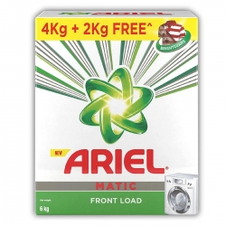 Ariel Matic Front Load Detergent Powder 4kg (Get Extra 2 kg Free)