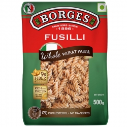 Borges Fusilli Whole Wheat Pasta 500g