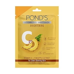 Ponds Vitamin Duo Sheet Mask Brightening 25ml 1Pcs