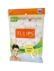Tulips Cotton Balls White 50Pcs