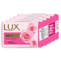 Lux Soft Glow Rose And Vitamin Soap 5x100g