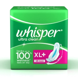 Whisper Ultra Hygiene + Comfort Xl+ 15Pads