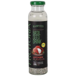 Harveys Lychee Basil Seed Drink 300ml