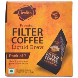 Trelish Filter Coffee Liquid Brew 7 Sachets X 20ml