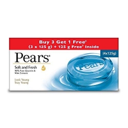 Pears Soft & Fresh Bathing Bar 4x125g