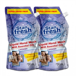 Stan Fresh Lavender Handwash 2X750ml Pouch