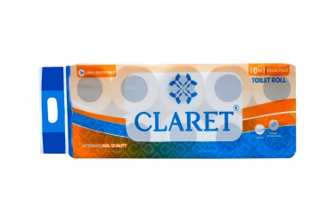 Claret Toilet Roll 2 Ply 200 Pull 10 in 1